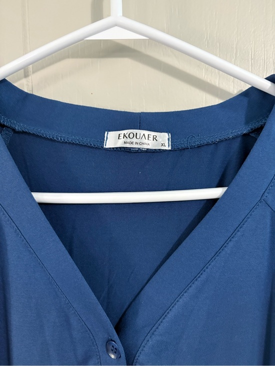 Dresses & Skirts - Women's Navy Blue V-Neck Dress